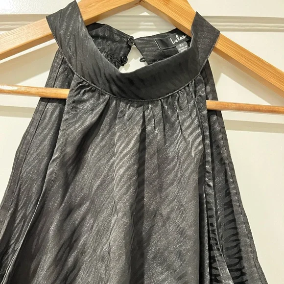 Lulus Fierce Vision Black Jacquard Print Satin Cutout Midi Dress - Picture 13 of 14